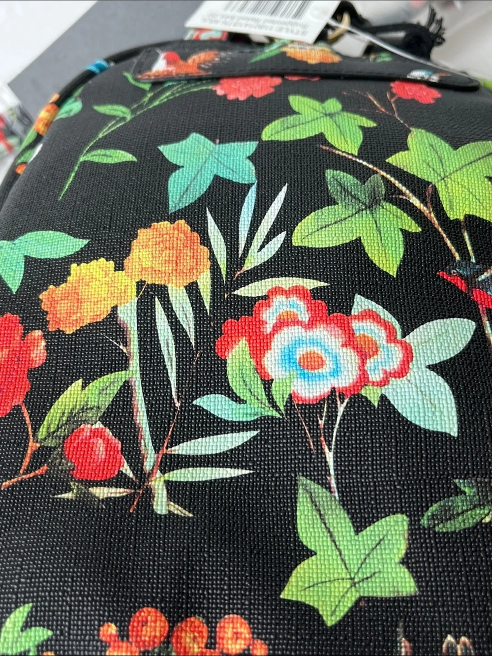 T Shirt & Jeans Mini Backpack Floral Birds  Zip Closure Rare NWT